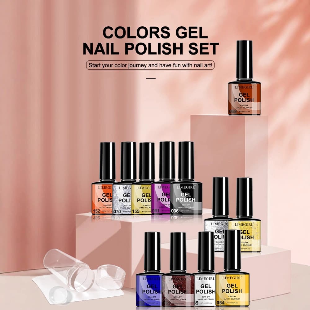 LIMEGIRL Nail Polish Gel Nail Art Silicone Stamper Set Creative Nail Art Tool Kit