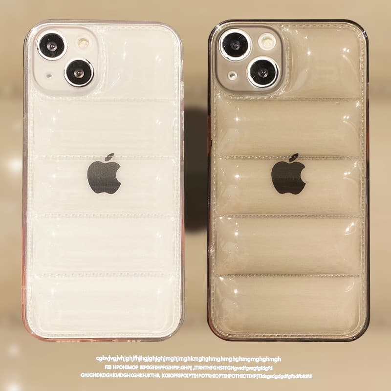 Hot selling down jacket transparent mobile phone case 13Promax all-inclusive lens anti-fall 11/12Promax Apple 15pro