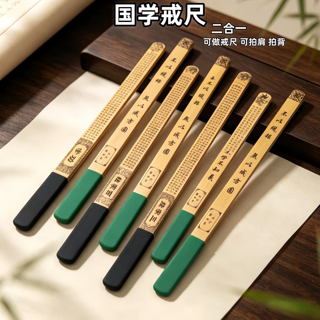 Multifunctional Bamboo Ruler Massage Back Pat Shoulder Pat Stick Fitness Pat Pat Stick Teacher Pointer Wholesale