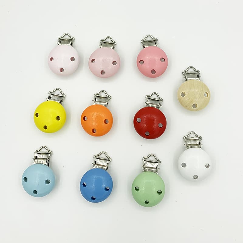 Wholesale Baby Teething Toy Accessories Pacifier Clip, Colorful Pacifier Holder DIY Soothing Teething Pacifier Clip