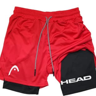 Summer Anime 'Tekken' Headwear Men's Sports Shorts Printed Breathable Quick Dry Double Layer 2-in-1 Casual Pants