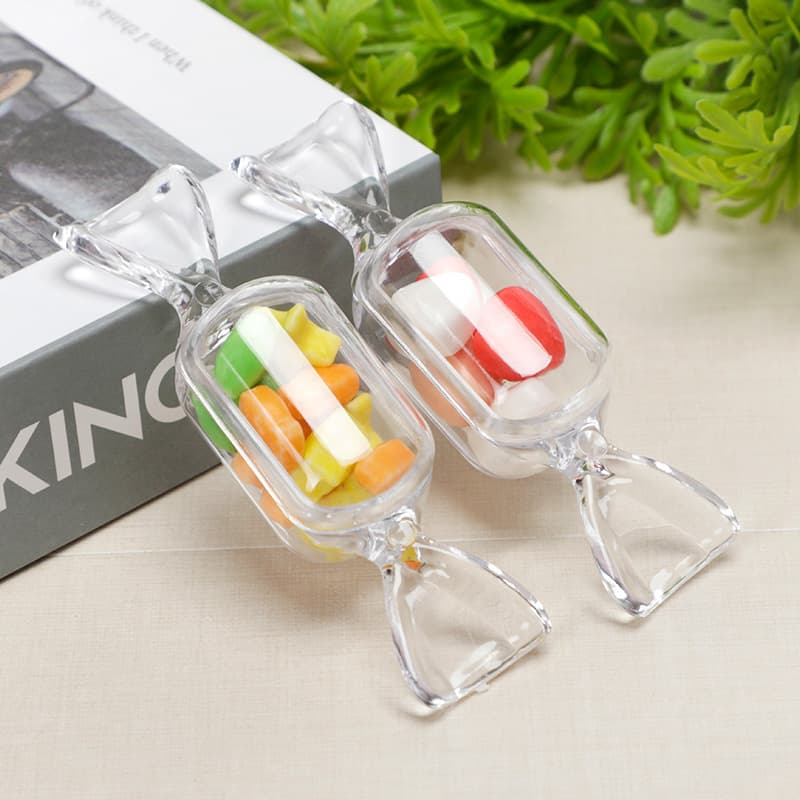 Creative Transparent Mini Candy Box Acrylic Storage Box Plastic PS Mini Jewelry Packaging Office Culture Candy