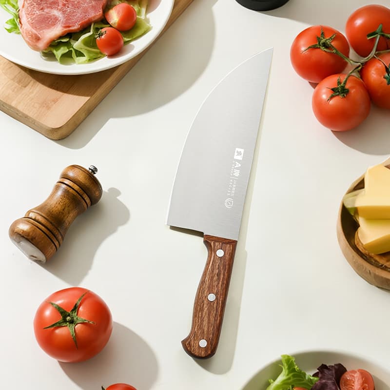 Multi-purpose Curved Butcher Knife - Professional Beef and Lamb Processing Knife for Slaughterhouses