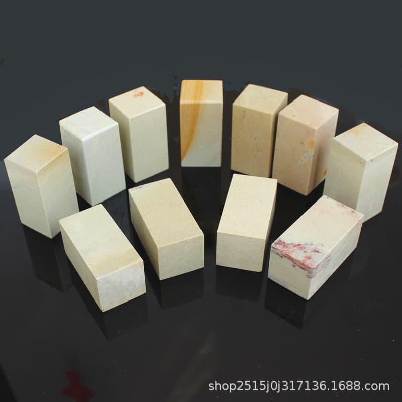 Qingtian Stone New Mine Seal Carving Material Stamp Material Beginner Student Engraving Practice Seal Material Shoushan Stone Wholesale Store