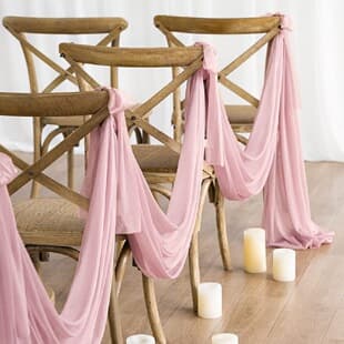 Chair Back Flowers Chair Decor, Beauty Gauze Drapes Curtains, Hotel Wedding Decoration Chair Covers, Bali Gauze Fabric