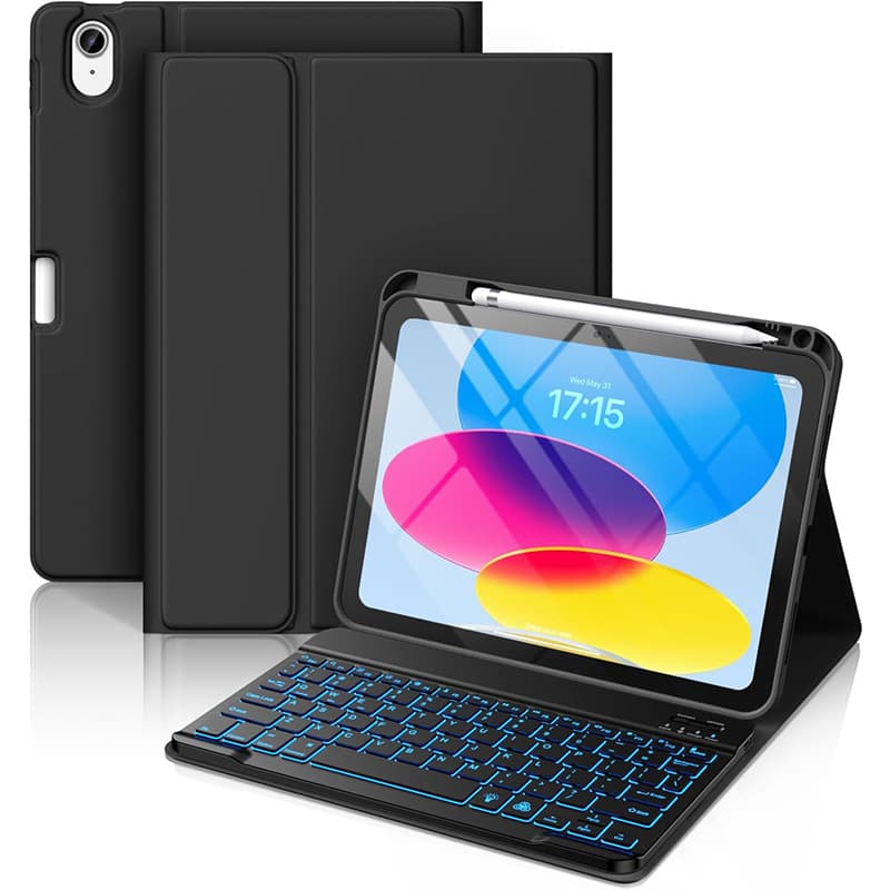 Drop Shipping iPad 11th Keyboard Backlit with Leather Case iPad Shell Protection iPad 11th Keyboard Mouse Set