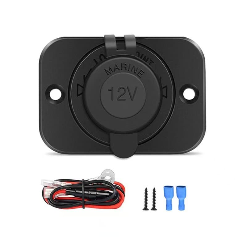 Car cigarette lighter socket power supply, 24V to 12V charger socket with fuse wiring harness, CC