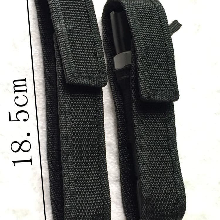 18cm nylon waist holster for Q5/C8 flashlights, universal fabric case, factory direct wholesale