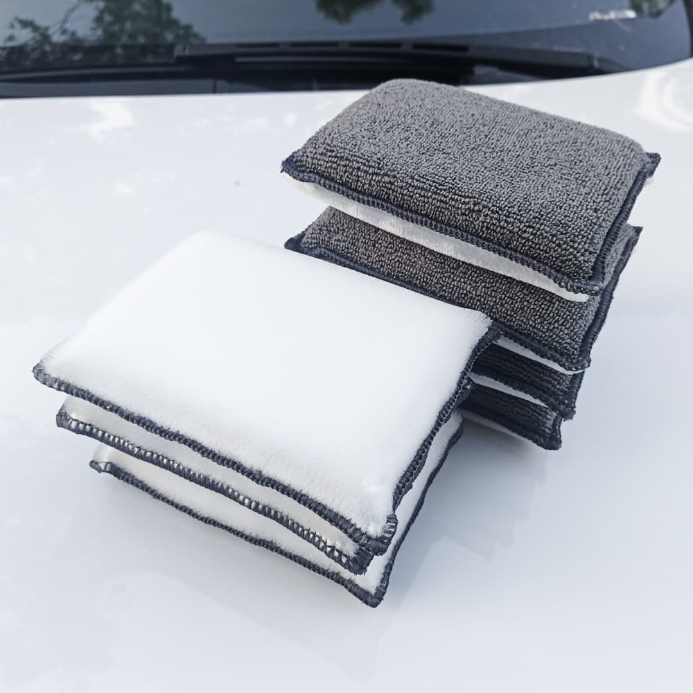 Amazon Explosions Microfiber Square Sponge Block Car Beauty Supplies Car Washing Sponge Cleaning Supplies Wholesale
