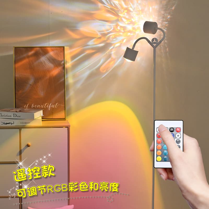 Trendy Water Ripple Atmosphere Light for Live Streaming Background, Universal Atmosphere Light for Balcony, Study, Bedroom, Factory Direct Supply