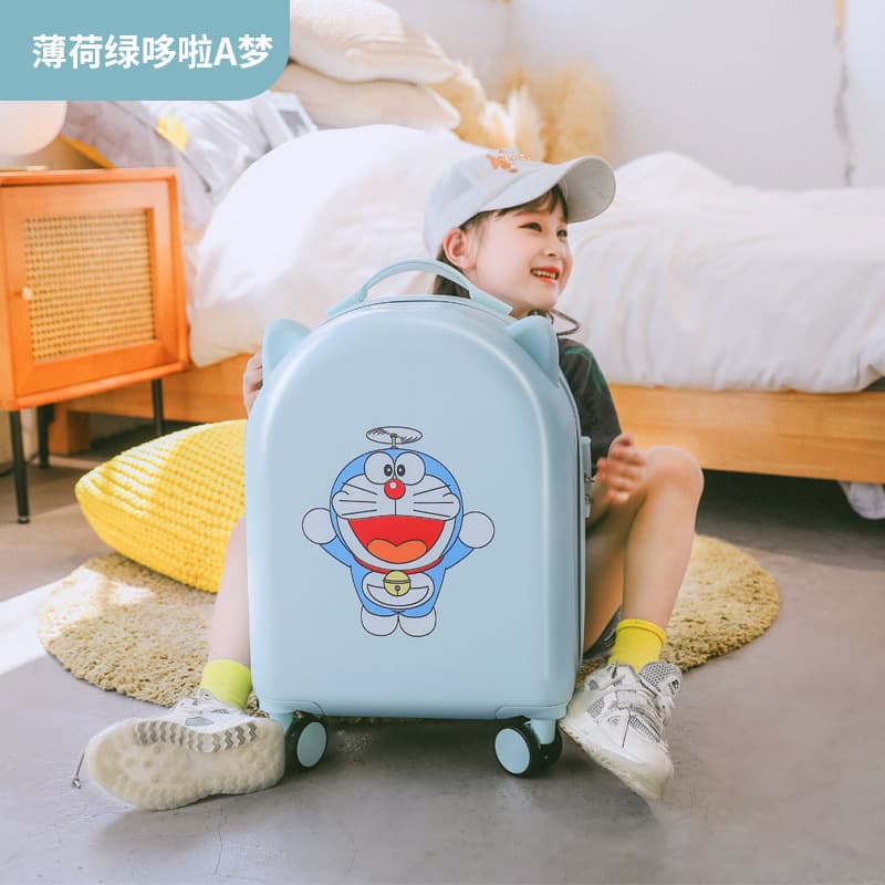 Kids Luggage for Boys Girls Cute Small 16-Inch Carry-On Lightweight Portable Cartoon Travel 18-Inch Trolley Case with Password Lock