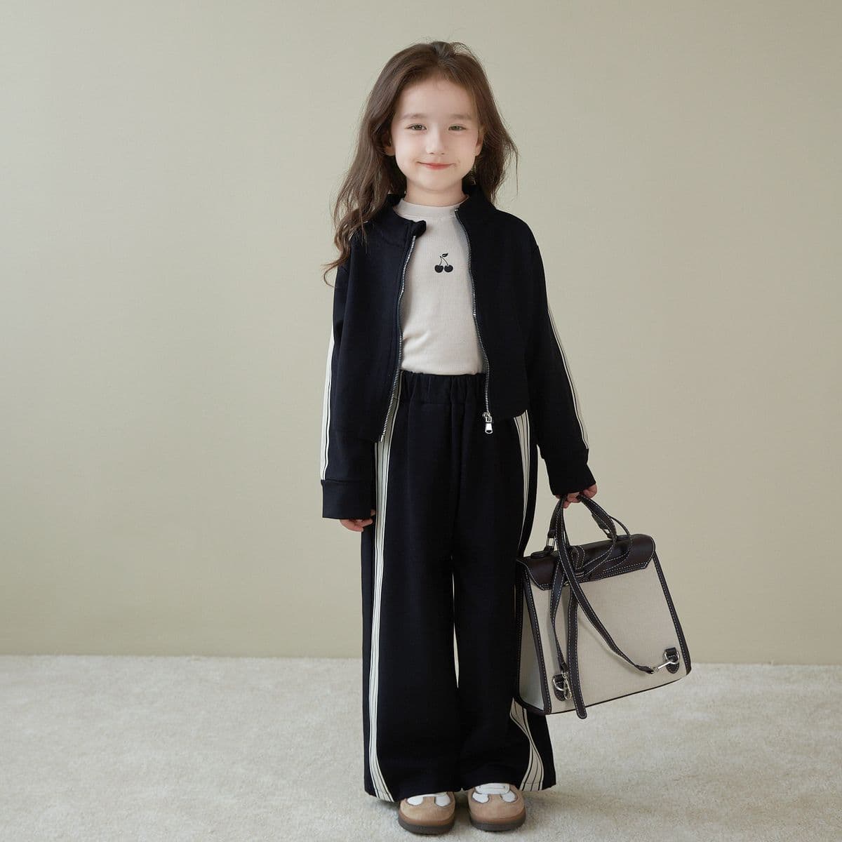 Girls' Outfit 2026 New Spring and Autumn Korean Style Trendy Baby Girl Autumn Clothes Sports Casual Long Sleeve Two-Piece Set Kids' Clothing