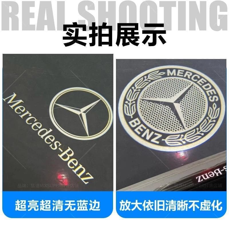 Dynamic Door Welcome Lights for Mercedes-Benz E300L C260L A200L GLC GLE Projector Puddle Lights