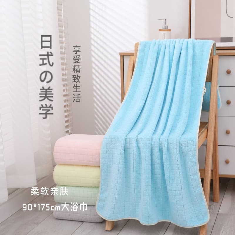 Bath Towel Extra Large Thickened Coral Fleece Set for Home Use Adult Quick-dry Absorbent Beauty Salon Beach Towel Factory Wholesale