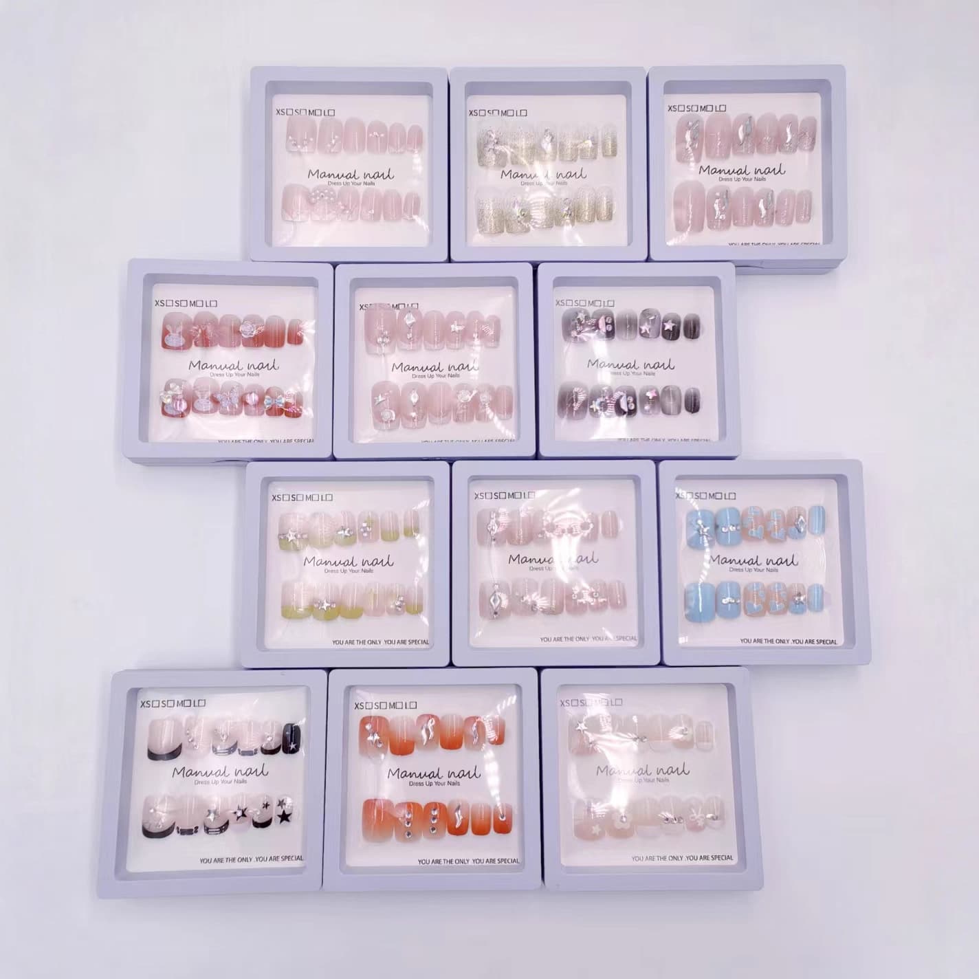 Adult Women Short Nails 12 Box Set Export 1nall (Selectable Styles) Wearable Nails, Nail Art, Stationery Store