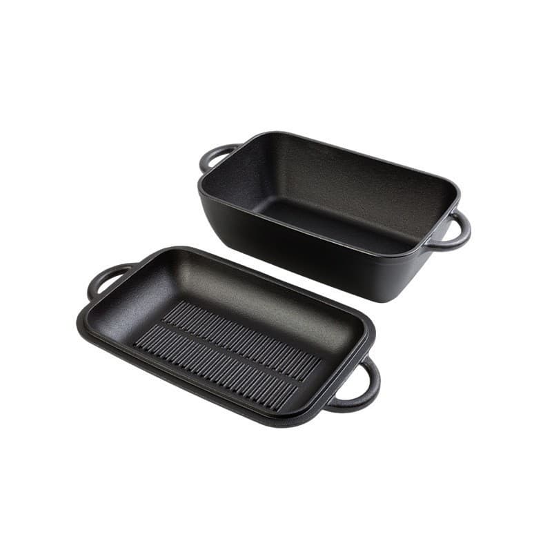 Cast Iron Camping Cookware 2-in-1 Multifunctional Cast Iron Stockpot