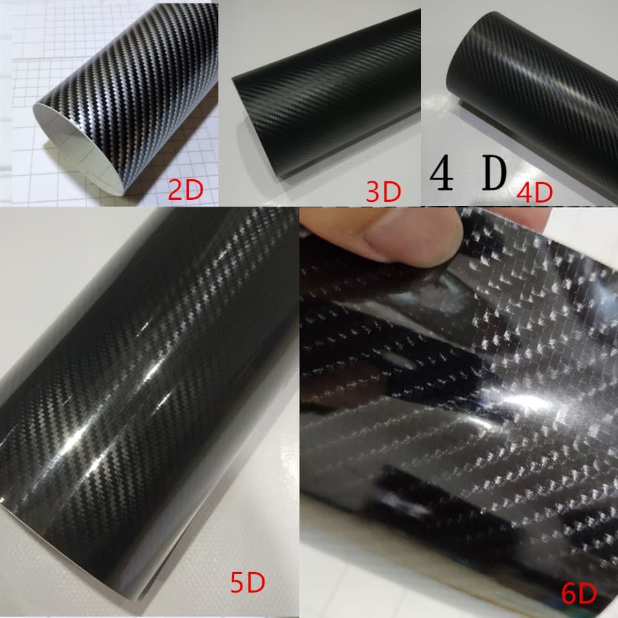 3D carbon fiber film 4D5D 6D7D carbon fiber film bright matte carbon fiber vinyl 6d body sticker 5d black