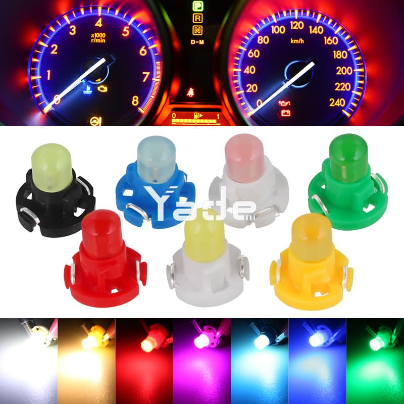 Car LED Dashboard Bulb T3 T4.2 T4.7 COB Indicator Light Center Console Light Display Light 12V Mini Bulb
