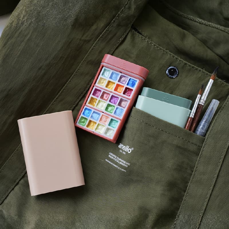 Shise Color Paint Box Refillable Mini Portable High-Aesthetic 3D Printed Paint Palette Customizable Colors