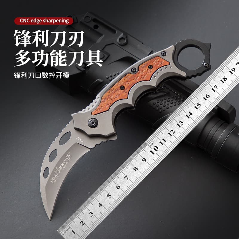 Fox Claw Knife CSGO Same Style Tactical Claw Knife High Hardness Outdoor Self-Defense Training Knife Portable Eagle Claw Knife