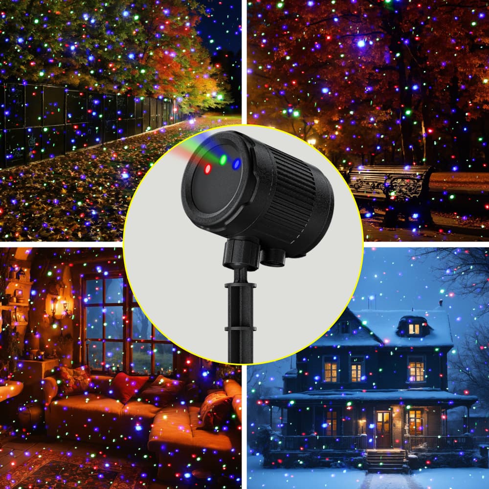 Cross-border Outdoor Waterproof Laser Projector Firefly Starlight Christmas Halloween Decorative Light Festival Atmosphere Lamp