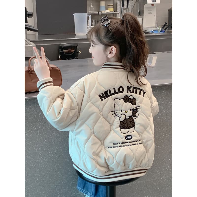 Original quality girls' coat autumn and winter style children's fashionable quilted thickened winter baseball uniform top