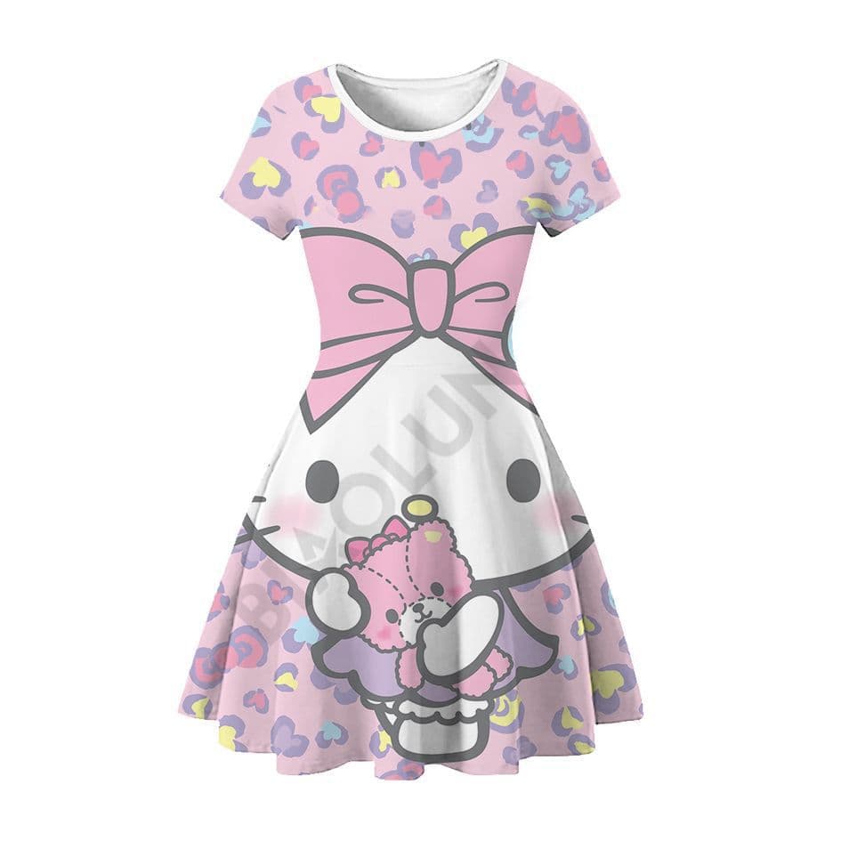 Hello Kitty Children's Dress for Girls, Toddler and Older Kids, One-Piece Dress, 2025 New Princess Dress