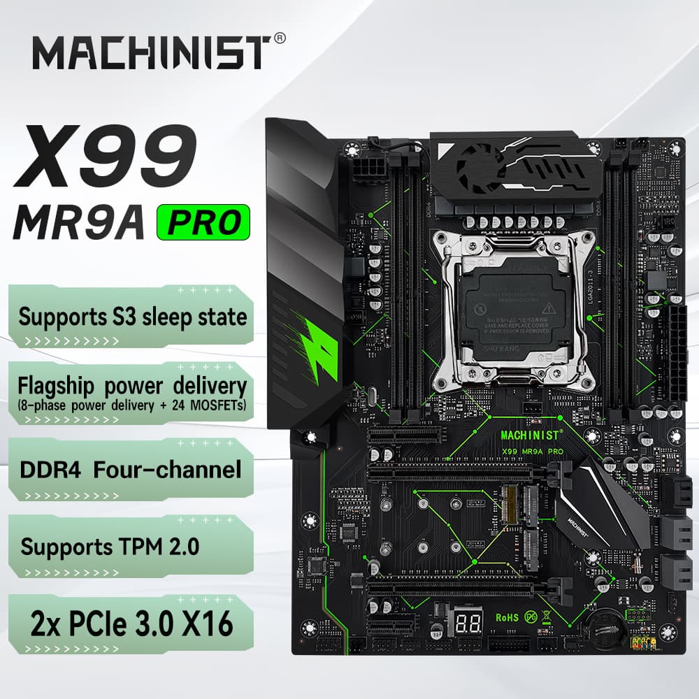 Machinist X99 MR9A PRO Motherboard LGA2011-3 DDR4 Xeon TPM2.0