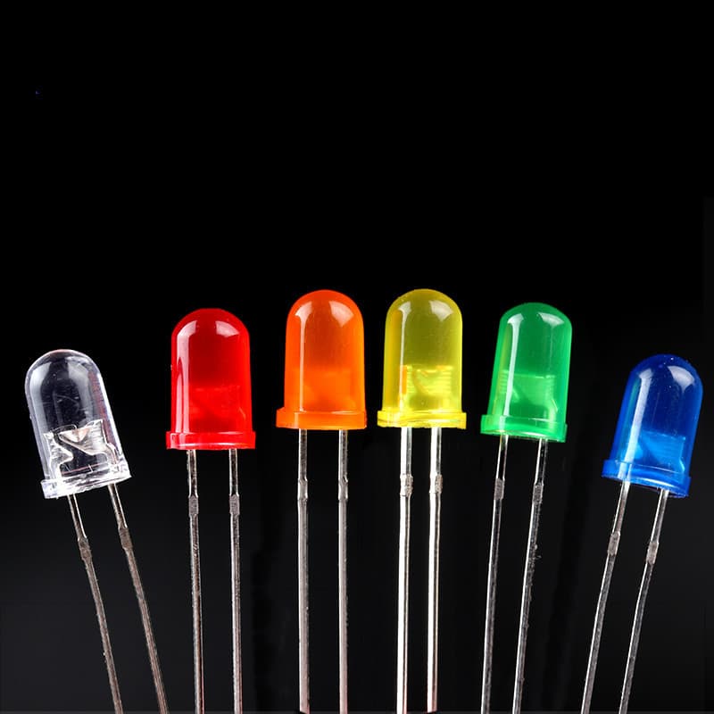LED Light Emitting Diode F5 F3\3mm Round Head High Brightness Green Emitting Green with Rim Long Leg LED Bead
