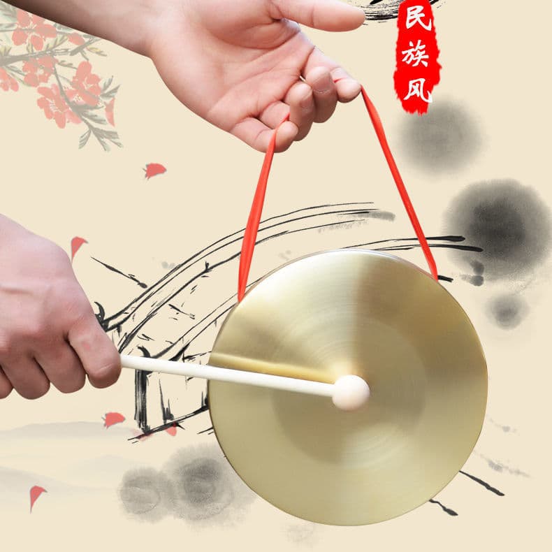 Gongs and cymbals Orff percussion instruments children's size gongs and drums kindergarten teaching aids performance props full set of gongs and cymbals