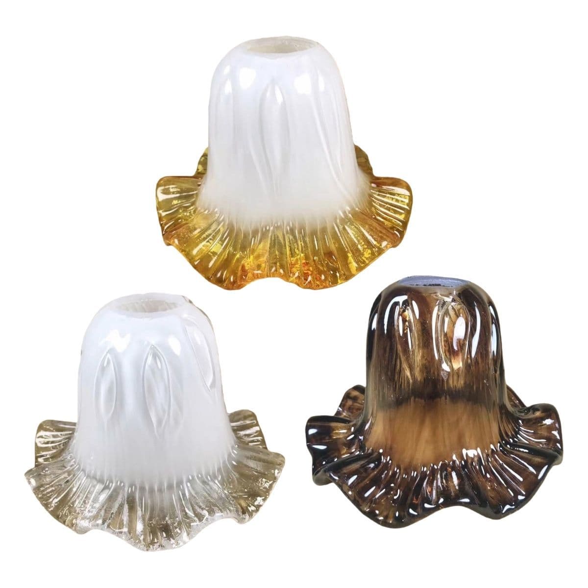 Crystal Glass Lampshade Flower Shape Ceiling Pendant Lamp Cover for Living Room Dining Room Room Thick Glass Shell Lighting Accessories