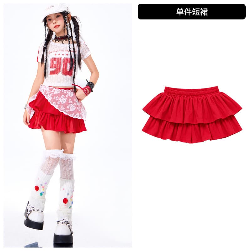 Girls Jazz Dance Costume Jazz Trendy Fashionable Dance Practice Catwalk Street Wear Set Children Street Dance Performance Outfit