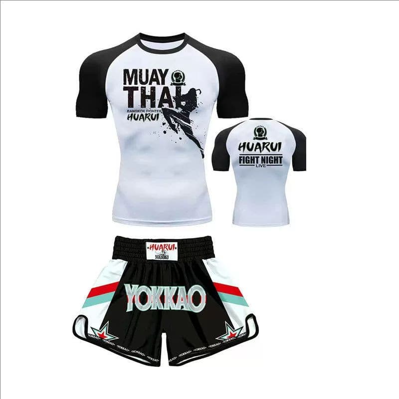 MMA Mixed Martial Arts Muay Thai Boxing Shorts Professional Competition Training Gear UFC Fighting Suit Sportswear Set
