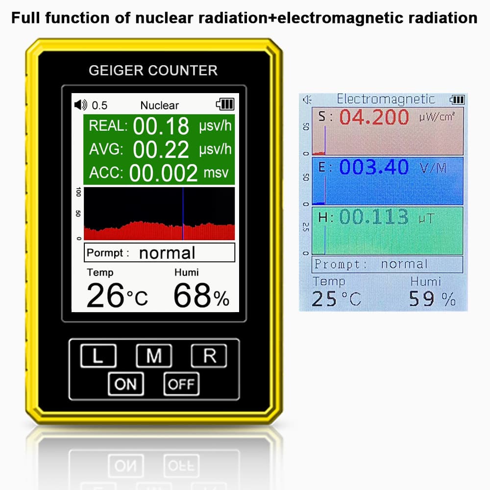 Hot-selling export product: Geiger nuclear radiation and electromagnetic radiation detector, temperature and humidity 4-in-1 XR3 PRO BR-9C