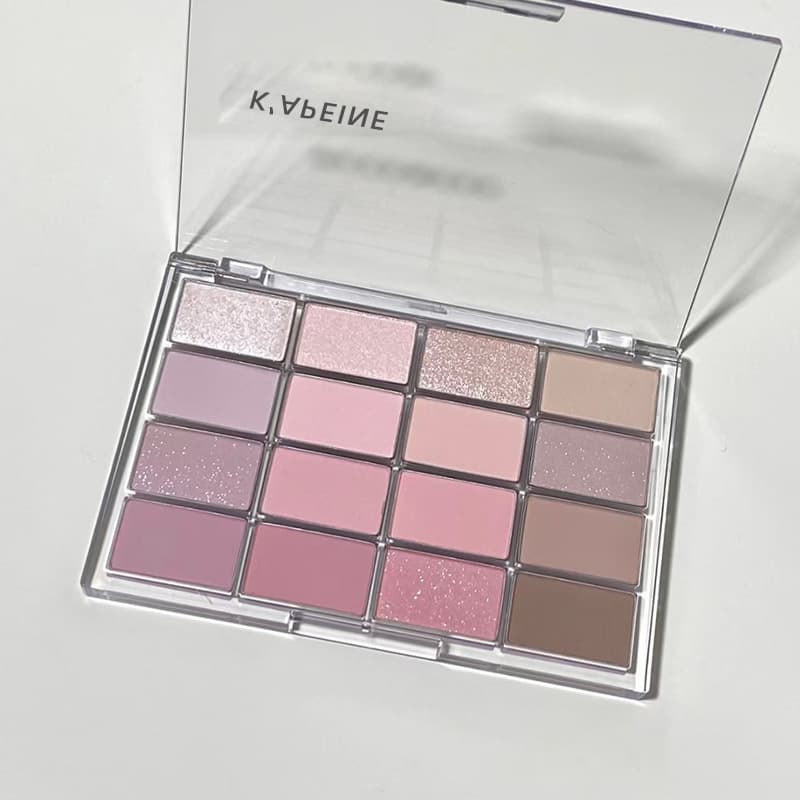 KAPEINE loves 16-color eyeshadow palette, pearlescent matte, silkworm brightening, low saturation, earthy tones, daily Korean makeup