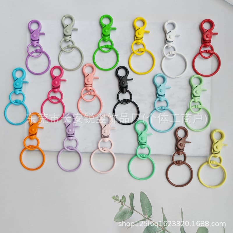 Painted Color Zinc Alloy 1/2 Inch Center Clamp Buckle Collar Dog Buckle Jewelry Hanging Buckle Clamp Buckle Book Ring DIY Keychain Accessories