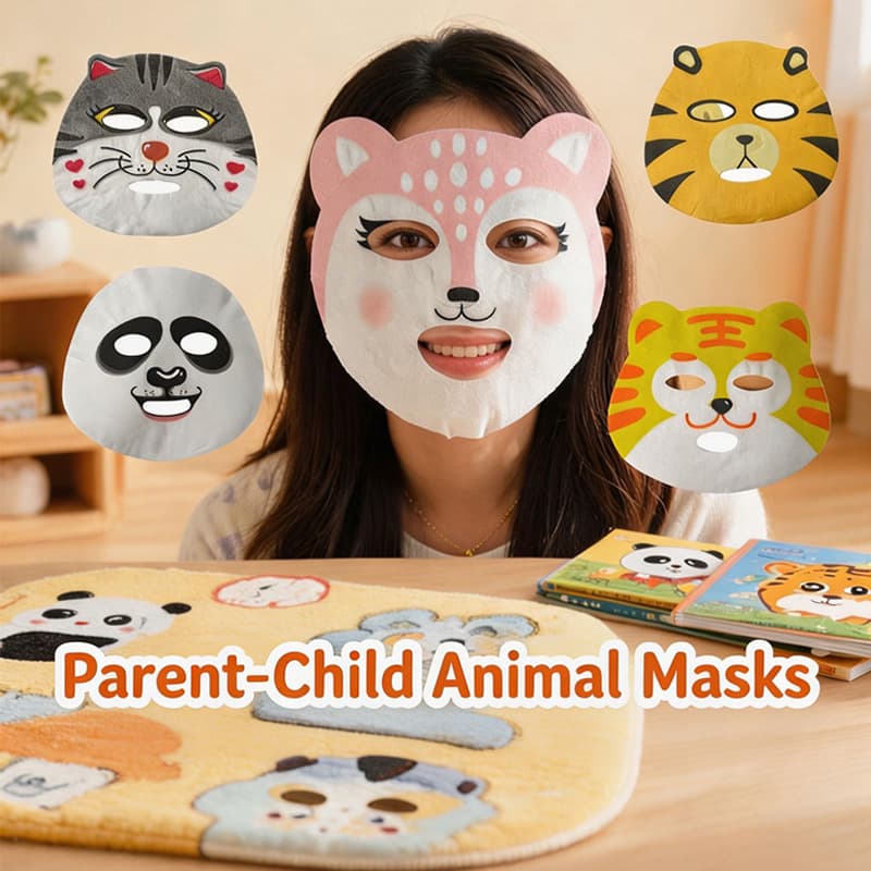 Cross-border English Centella Asiatica Soothing Sheet Mask Hydrating Moisturizing Nourishing Soothing Korean Skincare Animal Mask