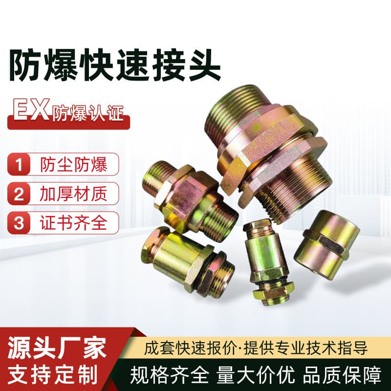 DN20 explosion-proof stainless steel gland, explosion-proof connecting pipe quick connector, inner and outer wire, stuffing box