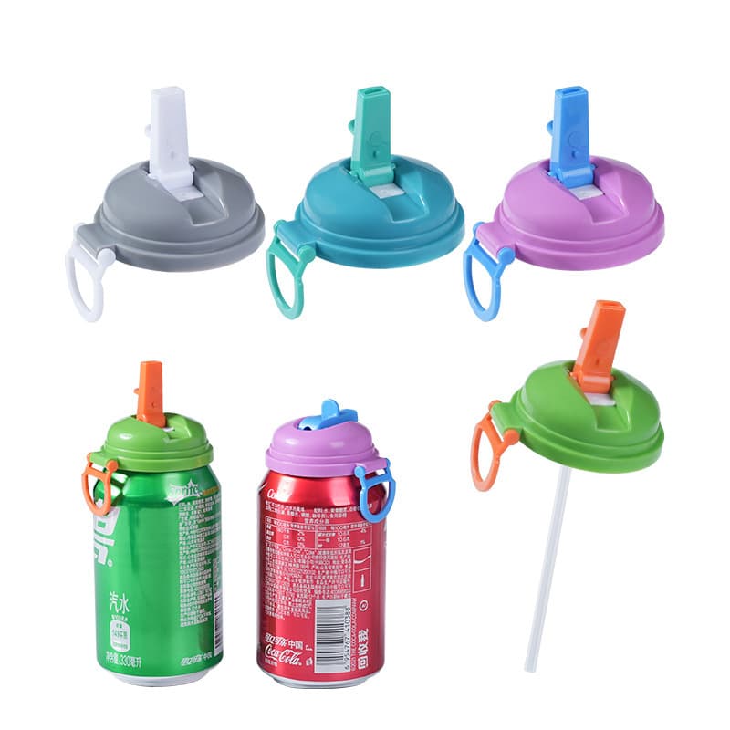 Cross-border Straw Soda Can Covers Plastic Craft Soda Can Lids