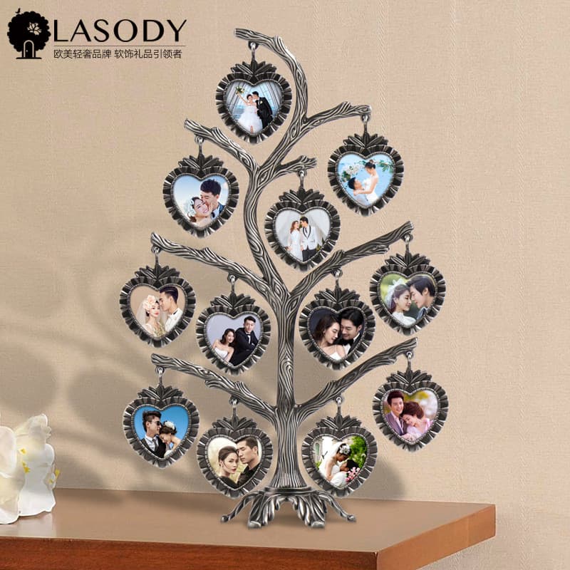 Creative Metal Tree-shaped Frame Decoration Ornament Export High-end Gift Practical Boyfriend/Girlfriend Heartwarming Holiday Gift