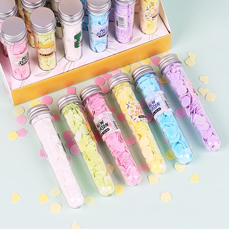 Mini Test Tube Soap Flower Hand Washing Sheets Travel Portable Antibacterial Disposable Soap Flakes for Kids Wholesale