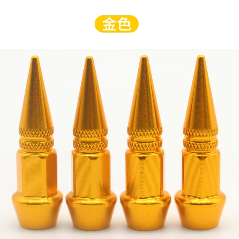 45mm Car Tire Pointed Valve Cap Auto Parts Bullet Valve Core Tire Valve Stem Cap