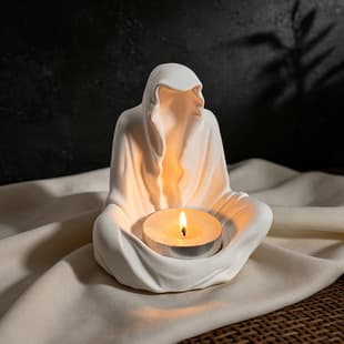 Cross-border Faceless Ghost Candle Holder Silicone Mold DIY Cloak Black Wizard Plaster Candle Holder Mold