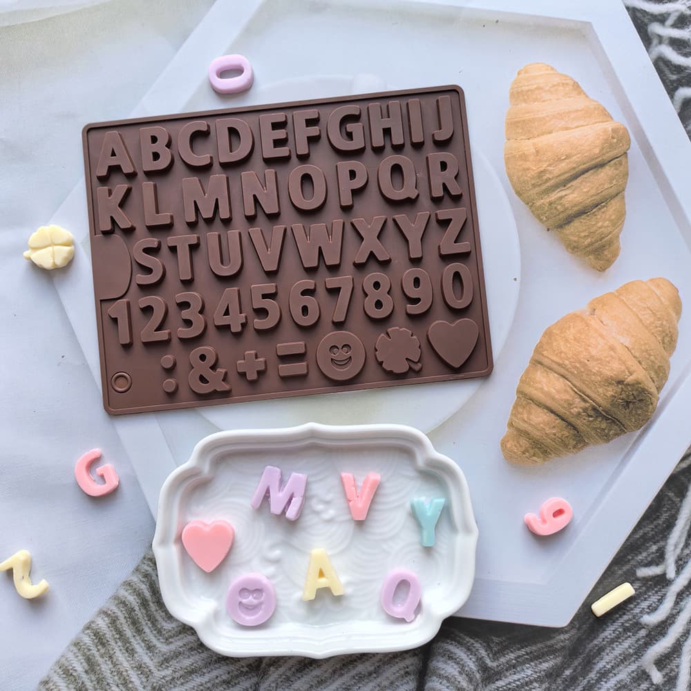 Single Letter Chocolate 462 Chocolate Cake Silicone Mold Jelly Egg Tart Bread Mold Baking Tool