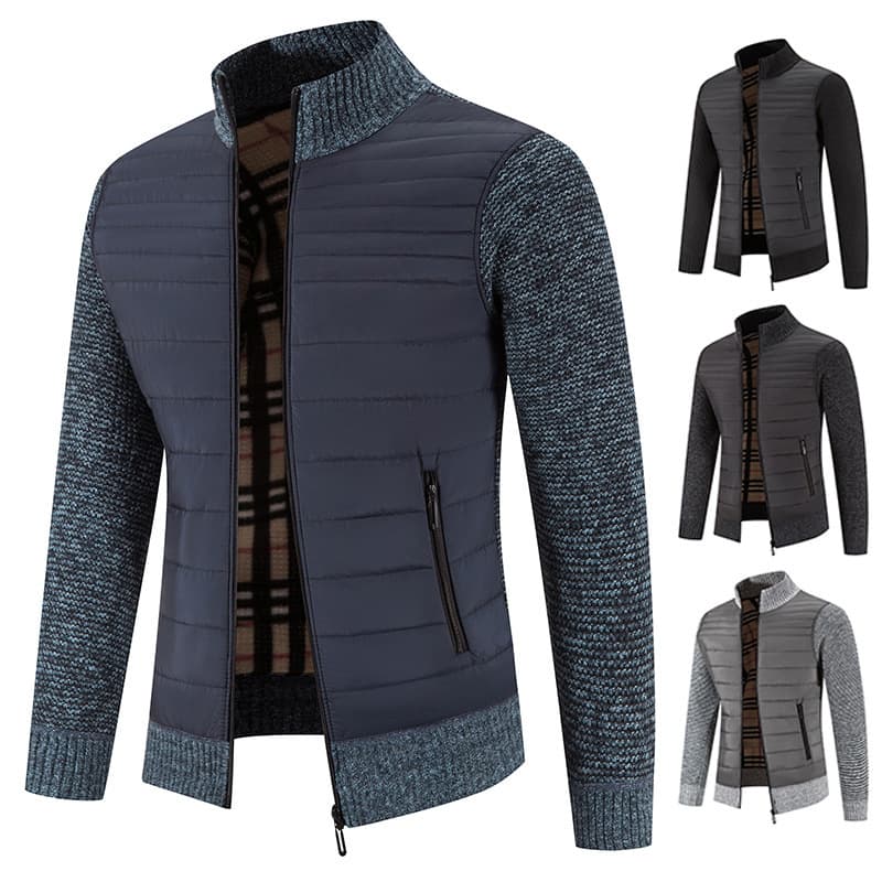 Cross-border Wholesale Autumn Winter Simple New Casual Men's Fashion Jacket Korean All-match Outerwear