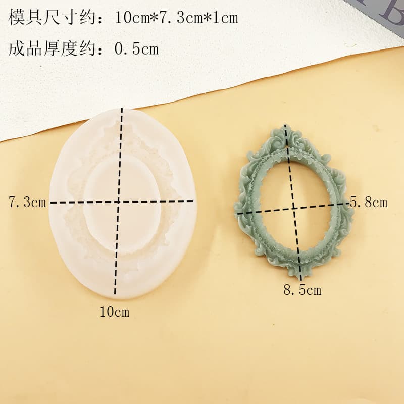 European Style Bow Frame Hanging Scented Candle Silicone Mold, Plaster Mold, Mousse Cake Decoration Mold