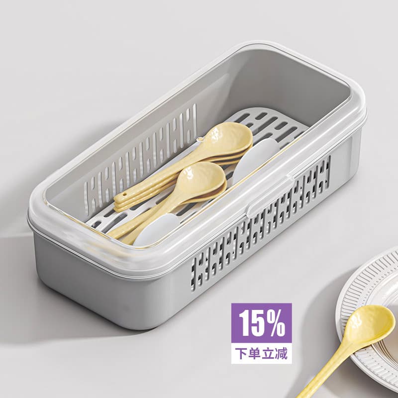 New style chopstick storage box, spoon drainer, household flat chopstick holder, kitchen tableware rack