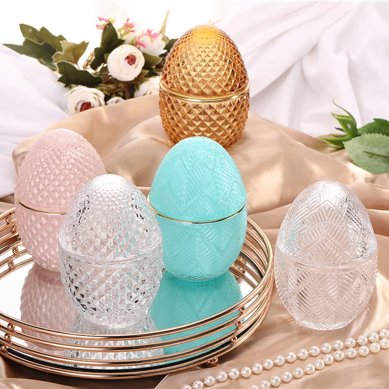 Nordic Creative Design Easter Egg Ins Style Luxury Candy Storage Jar with Lid, Aromatherapy Candle Jar