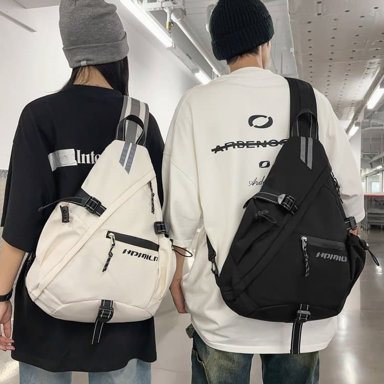 Trendy Brand Large-Capacity Sports Cycling Crossbody Bag for Women, Casual Travel Backpack, Lightweight Outdoor Travel Chest Bag, Shoulder Bag for Men