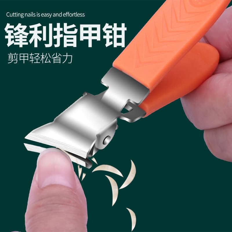 Large-opening nail clippers with slanted mouth and sharp mouth for household single nail clippers for hard thick toenails special manicure scissors factory wholesale